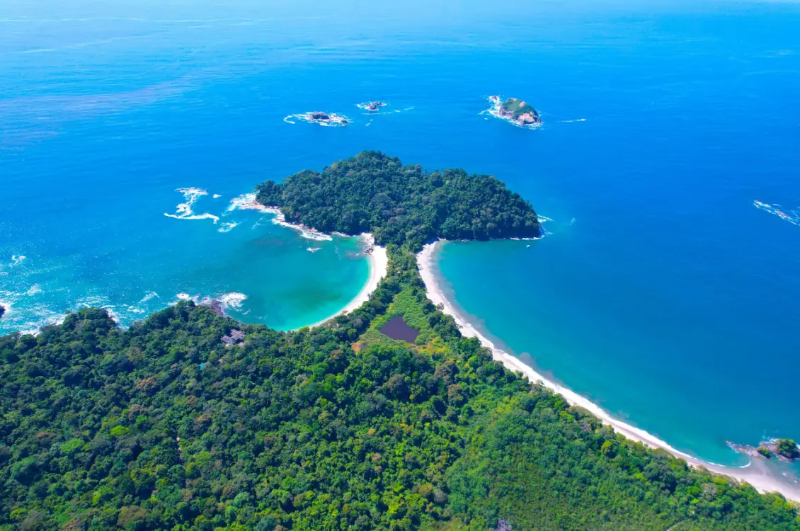 green-trees-near-blue-sea-Costa-Rica